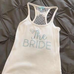 Super cute “The Bride” Betsey Johnson Tank Top